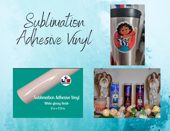Sublimation Adhesive Vinyl-white glossy - metalized holographic - reflective - clear