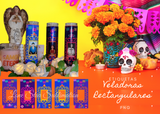 Dia de Muertos, Etiquetas velas rectangulares, PNG, candles for day of the dead