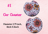 Car Coaster, Cute Cup Holder Coasters for Your Car with Fingertip Grip, Auto Accessories for Women & Men,Pack of 2