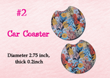Car Coaster, Cute Cup Holder Coasters for Your Car with Fingertip Grip, Auto Accessories for Women & Men,Pack of 2