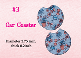 Car Coaster, Cute Cup Holder Coasters for Your Car with Fingertip Grip, Auto Accessories for Women & Men,Pack of 2
