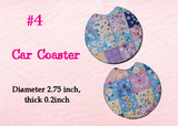 Car Coaster, Cute Cup Holder Coasters for Your Car with Fingertip Grip, Auto Accessories for Women & Men,Pack of 2