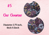 Car Coaster, Cute Cup Holder Coasters for Your Car with Fingertip Grip, Auto Accessories for Women & Men,Pack of 2