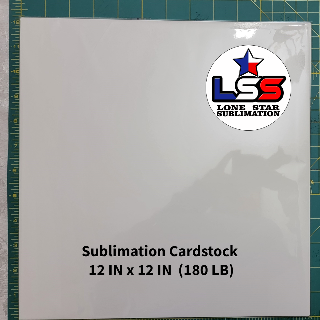 Sublimation Cardstock 12 in x 12 in 18 PT (180 LB) 6 pcs. – Lone Star  Sublimation