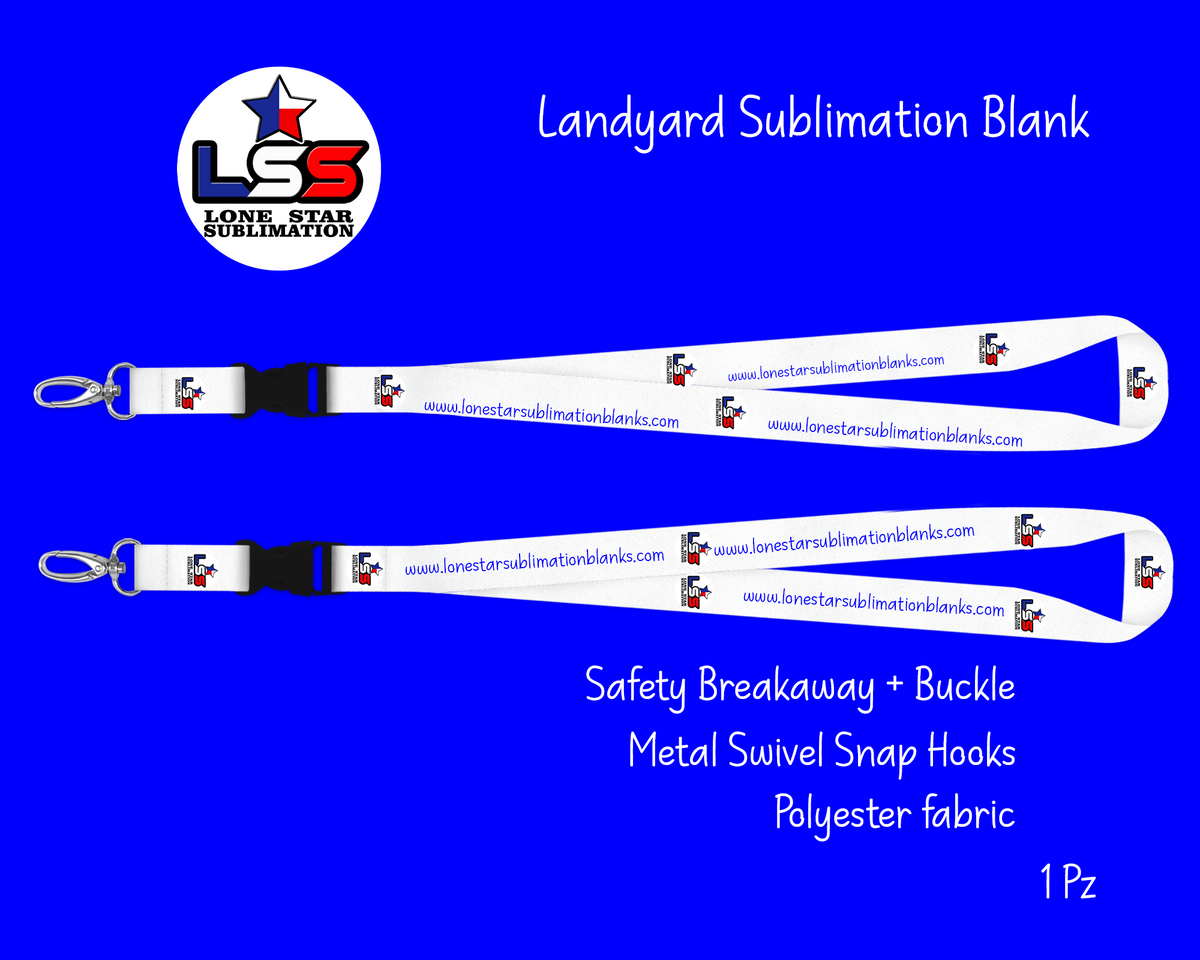 Landyard sublimation blank - Safety Breakaway + Metal Swivel Snap