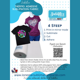 Subliflex Termo-adhesive sublimation fabric 8.5'' x 11'' (5 Pack) - cotton sublimation