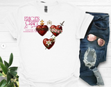 Playera Sagrados corazones de Jesús, María y José