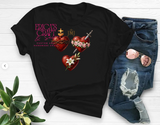 Playera Sagrados corazones de Jesús, María y José