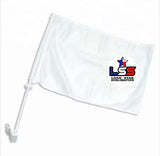 PRE-ORDER - St. Michaels of Lake Jackson, Tx.  Custom car window flag with Pole for Decoration