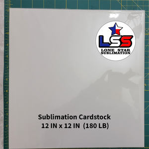 Sublimation Cardstock 12 in x 12 in 18 PT (180 LB) 6 pcs.