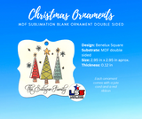 Sublimation Blank Ornament: MDF, double side ornaments, Christmas ornaments