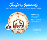 Sublimation Blank Ornament: MDF, double side ornaments, Christmas ornaments