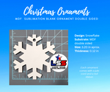 Sublimation Blank Ornament: MDF, double side ornaments, Christmas ornaments