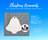 Sublimation Blank Ornament: MDF, double side ornaments, Christmas ornaments