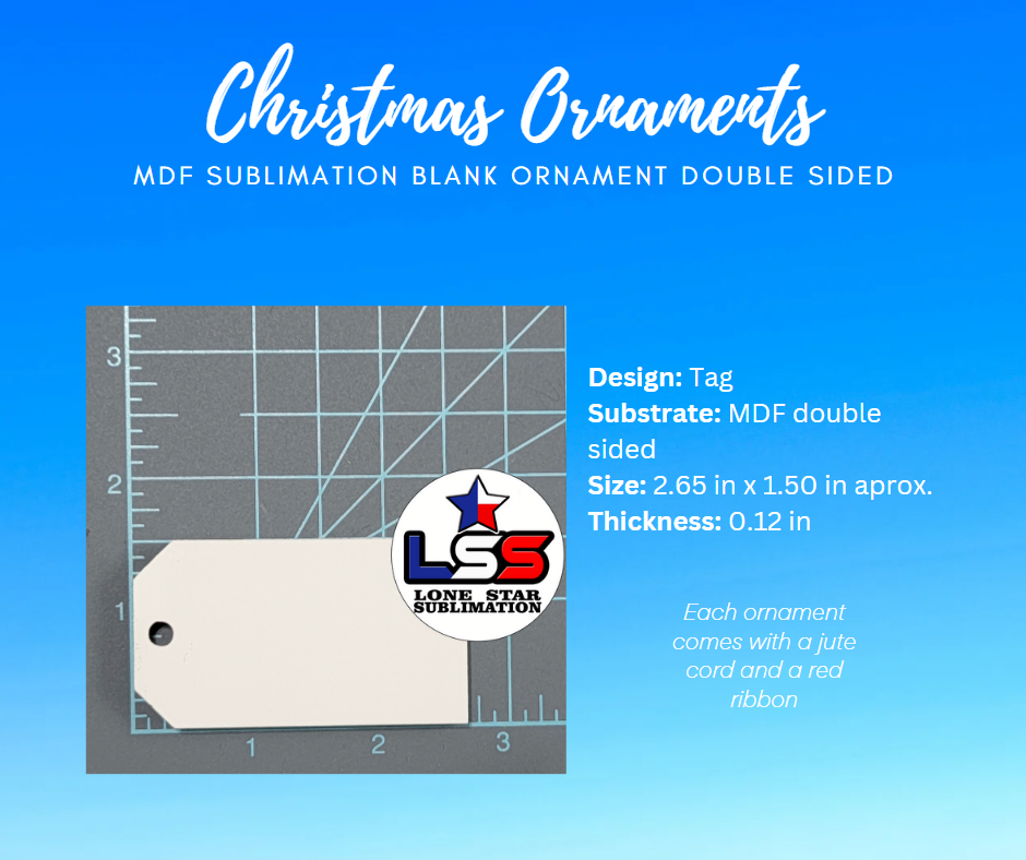Sublimation Ornament Blanks! MDF core