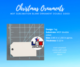 Sublimation Blank Ornament: MDF, double side ornaments, Christmas ornaments