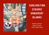 Sublimation Ceramic Ornament Blanks, Round 2.78 in for sublimation, double side.