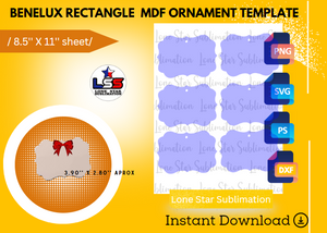 BENELUX RECTANGLE MDF ORNAMENT TEMPLATE