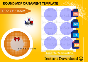 ROUND MDF ORNAMENT TEMPLATE