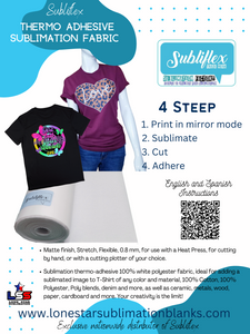 Subliflex Thermo-adhesive sublimation fabric 4 Yd. - cotton sublimation