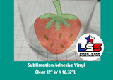 Sublimation Adhesive Vinyl Clear 12''W X 16.32''L